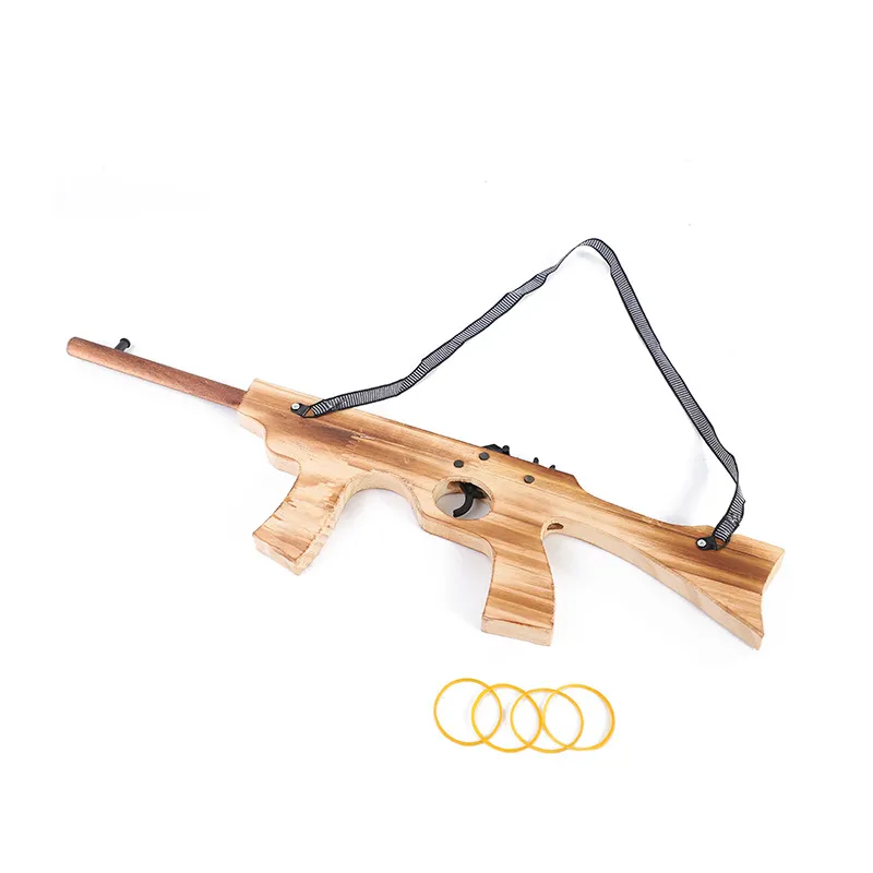 Novel Games Rubber Band Rifle Children's Woods Toy Gun With Rubber String Performance Cosplay Props Kids Outdoor Play Shooting Toys