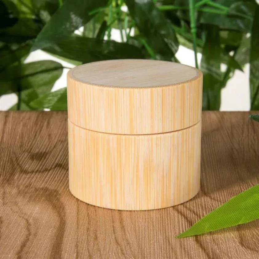 Bouteilles de stockage Bocaux 10 pièces Pot cosmétique en bambou naturel conteneurs d'échantillon matériel d'emballage environnemental 3g 5g 10g 15g 20g 30g 50295x