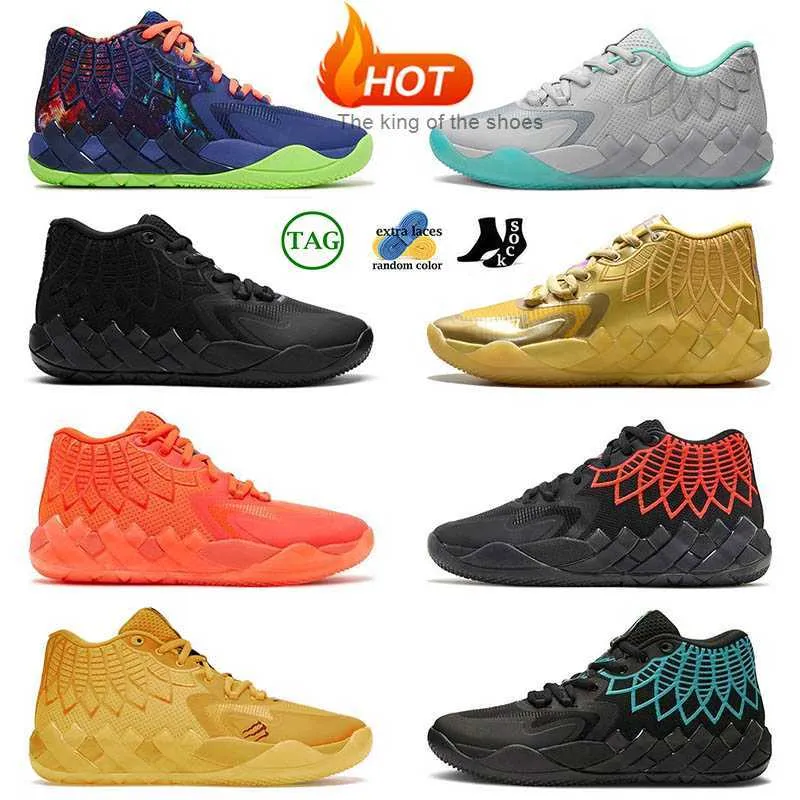 MB.01Hotting Verkauf von Basketballschuhen LaMelo Ball MB.01 Black Blast Rock Ridge Rot Weiß Silber Nicht von hier Rick and Morty Wpmens Herren Sneakers Trainer Größe 12