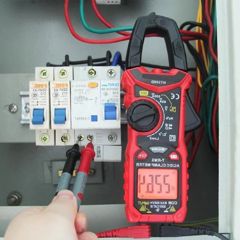 AC DC Digital Clamp Meter - 600V 600A, Ohm Hz Temperature Tester ...