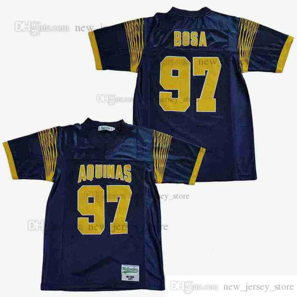 Bricolage Design rétro film NICK BOSA #97 maillot de lycée personnalisé cousu maillots de Football universitaire