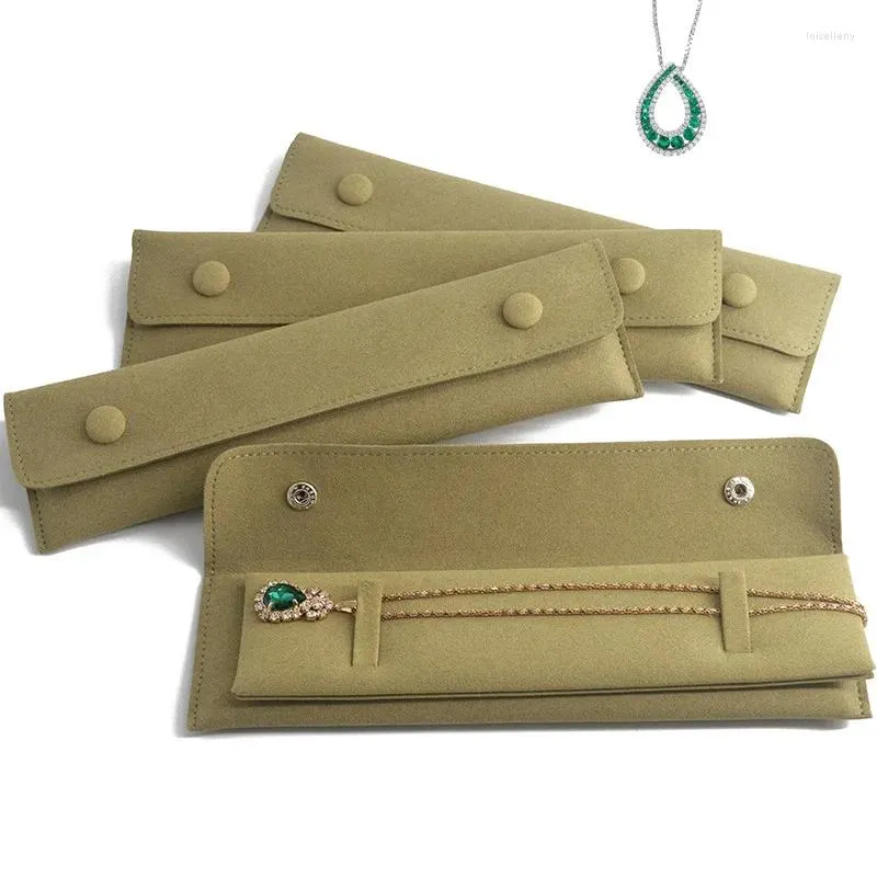 Biżuteria torebki Zalecenie produktu: Specjalna torba bransoletki marki VC naśladowanie skórzana szmatka z mikrofibry zielona zielona