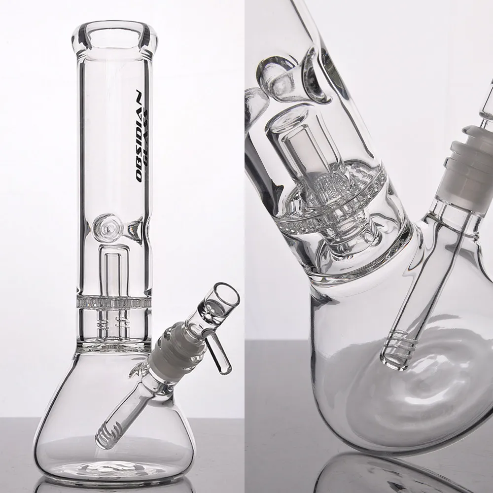 Bicchiere di vetro Bong Spesso Downsteam Perc Pipa ad acqua Bubbler Diffuso Narghilè Dab Rigs Bong Ash Catchers per fumare