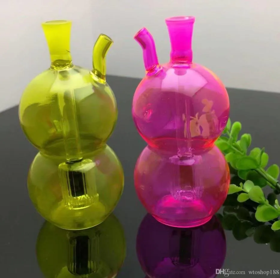 Nouveau Pipe à fumer Mini narguilé bongs en verre coloré en forme de métal coloré gourde verre narguilé bouilloire