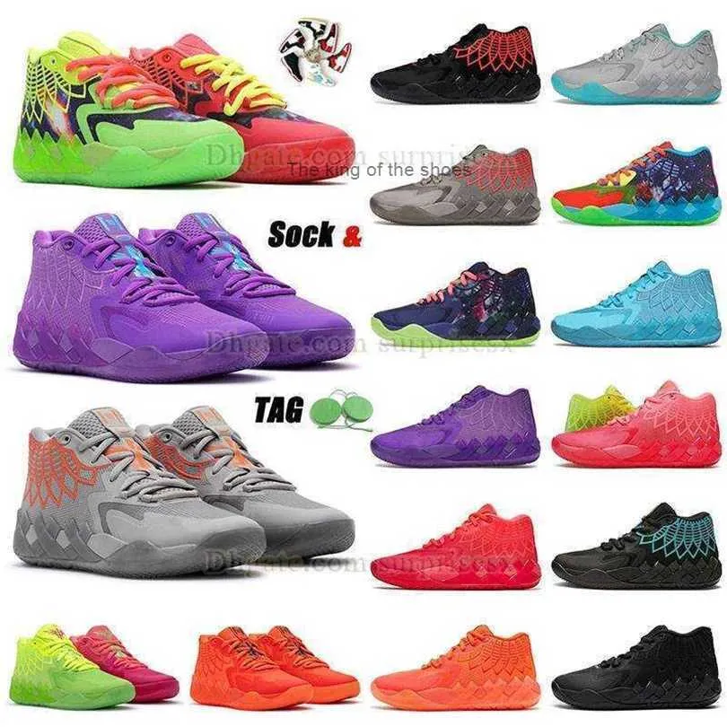 Botas Og Auténticas Og Lamelo Ball Mb.01 Zapatos de baloncesto Bombas Hombres Rick y Morty Melo Lamelos Balls Mb1 Mb01 Zapatillas de deporte con plataforma para exteriores MB.01