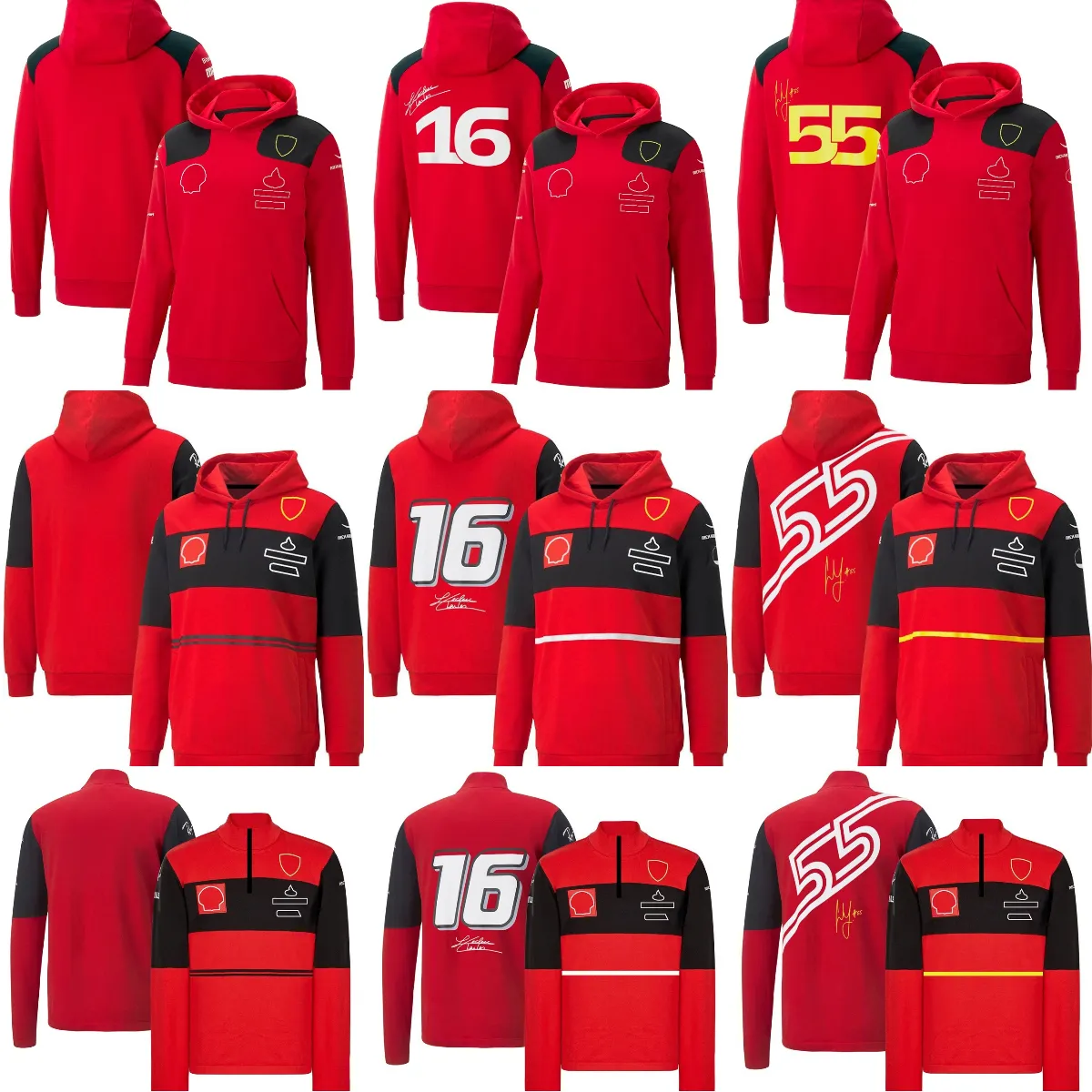 2022-2023 Neues F1 Team Herren Kapuzenpullover Formel 1 Racing Hoodies Sweat Frühling Herbst Fahrer Rotes Sweatshirt Outdoor Extremsportbekleidung