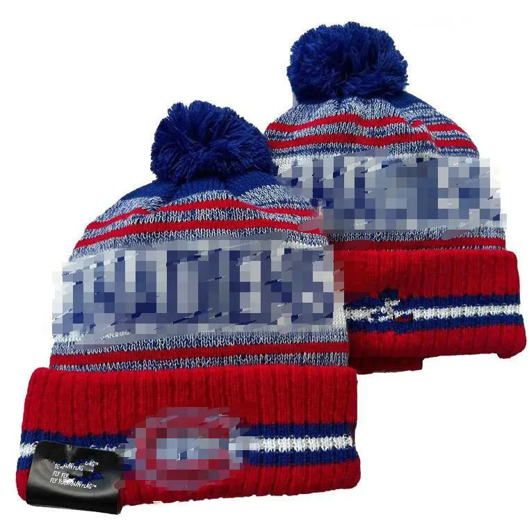 Men's Caps CANADIENS Beanies MONTREAL Beanie Hats All 32 Teams Knitted Cuffed Pom Striped Sideline Wool Warm USA College Sport Knit hat Hockey Cap For Women's a