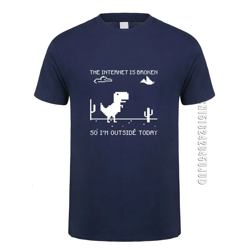 Men s T Shirts Summer Tshirt The Internet Is Broken Web Page Computer Cotton T Shirt Funny T Shirt Tops Tee 230411