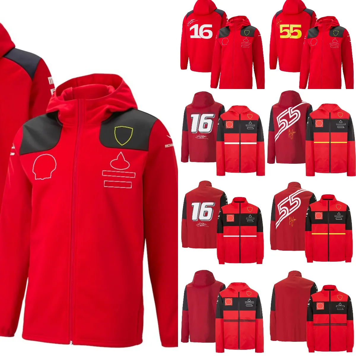 F1 Team Hoodie Jacke 2022–2023 Formel 1 Fahrer Kapuzen-Windbreaker-Jacke Herbst Winter Herren warme lässige Racing-Jacke Custom