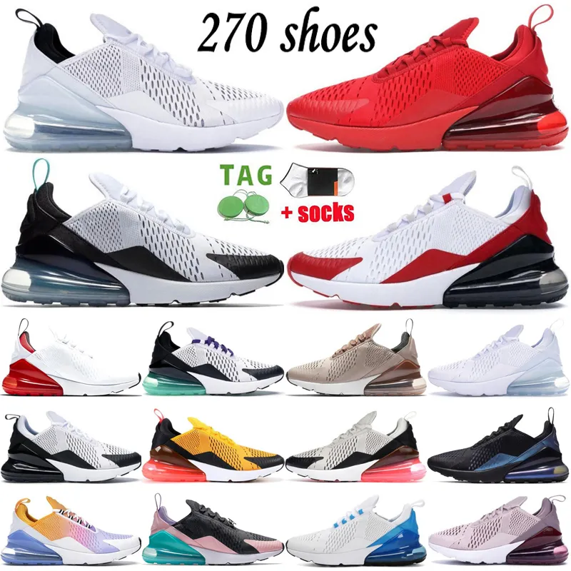2023 Designer Cushion OG 270 Mens Running Shoes University Red Core White Anthracite Cactus Hot Punch Barely Rose UNC 27C Sneakers Men Sports Women Trainers Size 36-45