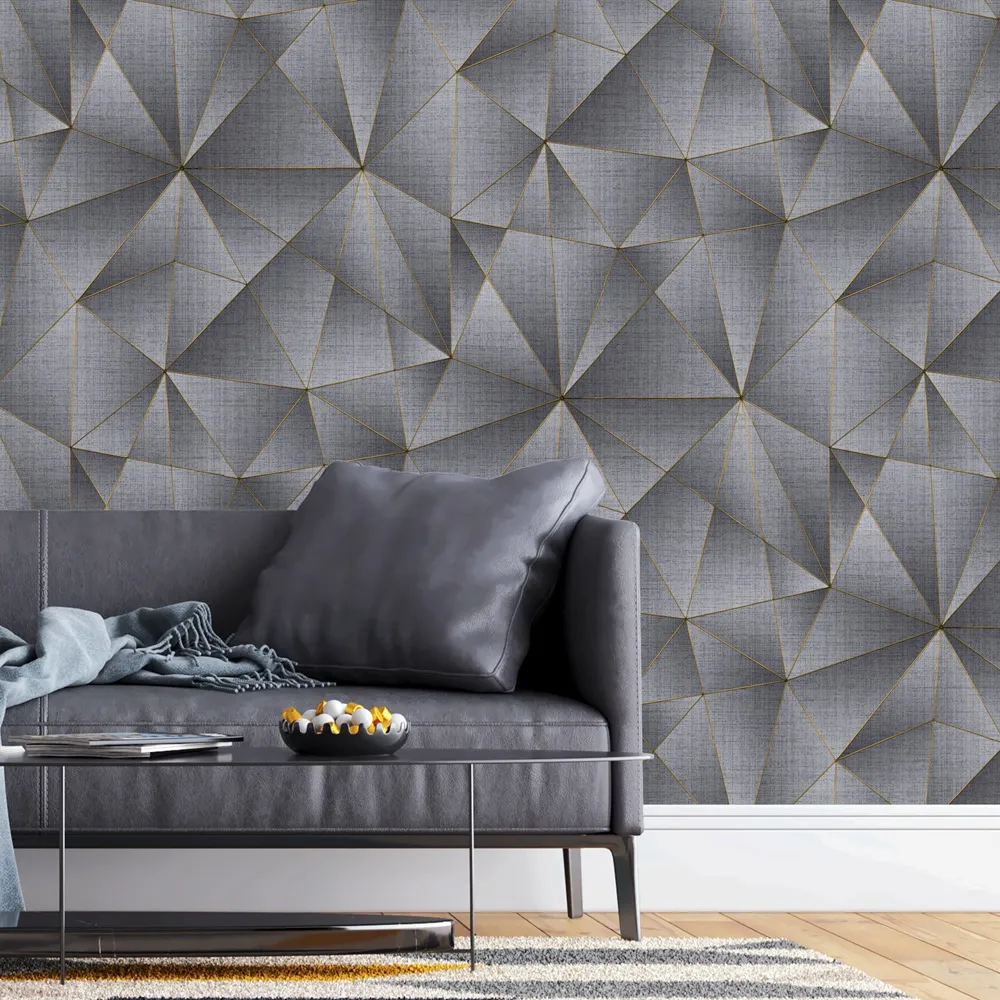 3d Striped Non Woven Wayfair Wallpaper Shiny Metallic Bronze Shades