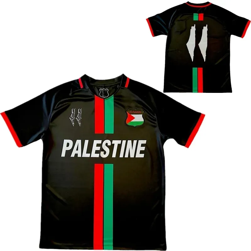 2023 2024 Palestine Soccer Jerseys Home Away Black White Camisetas De