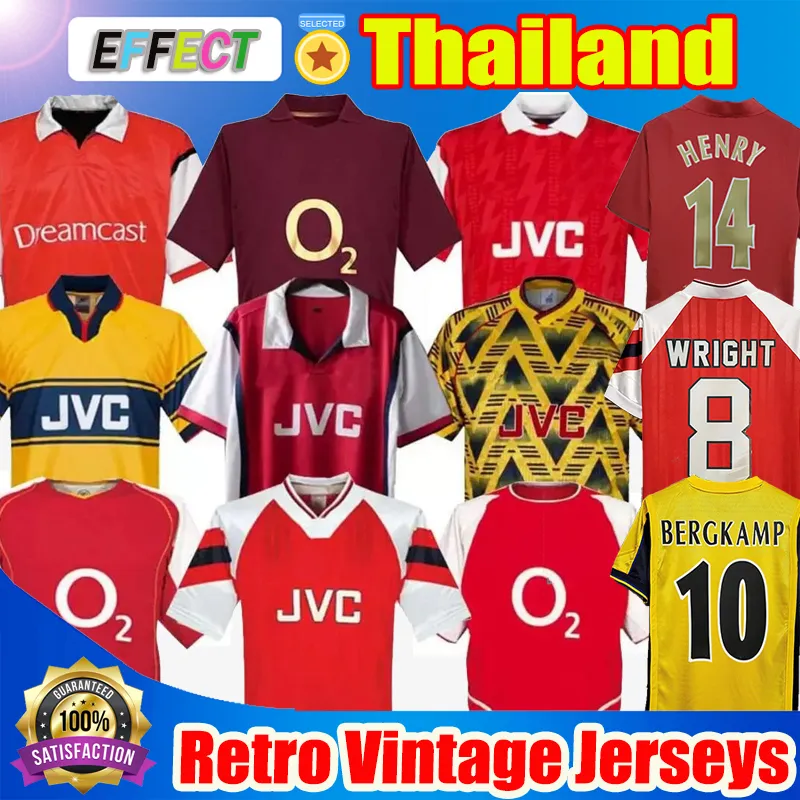 2002 2005 HENRY BERGKAMP Heren RETRO Voetbalshirts 90 92 93 94 96 97 V. PERSIEK VIEIRA MERSON ADAMS Home Away 3rd Voetbalshirt Korte Lange Mouwen Uniformen