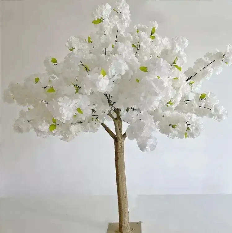 decoration Desktop Customized Style Artificial Indoor Outdoor Fiberglass Artificial Cherry table Tree centerpieces For Wedding Decoration 802