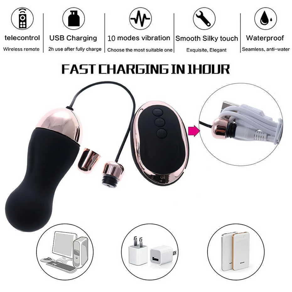 Eggs Wireless Remote Control Adult Sexy Toys Vibrator Egg for Woman Products Vibrators Orgasm Erotic 1124