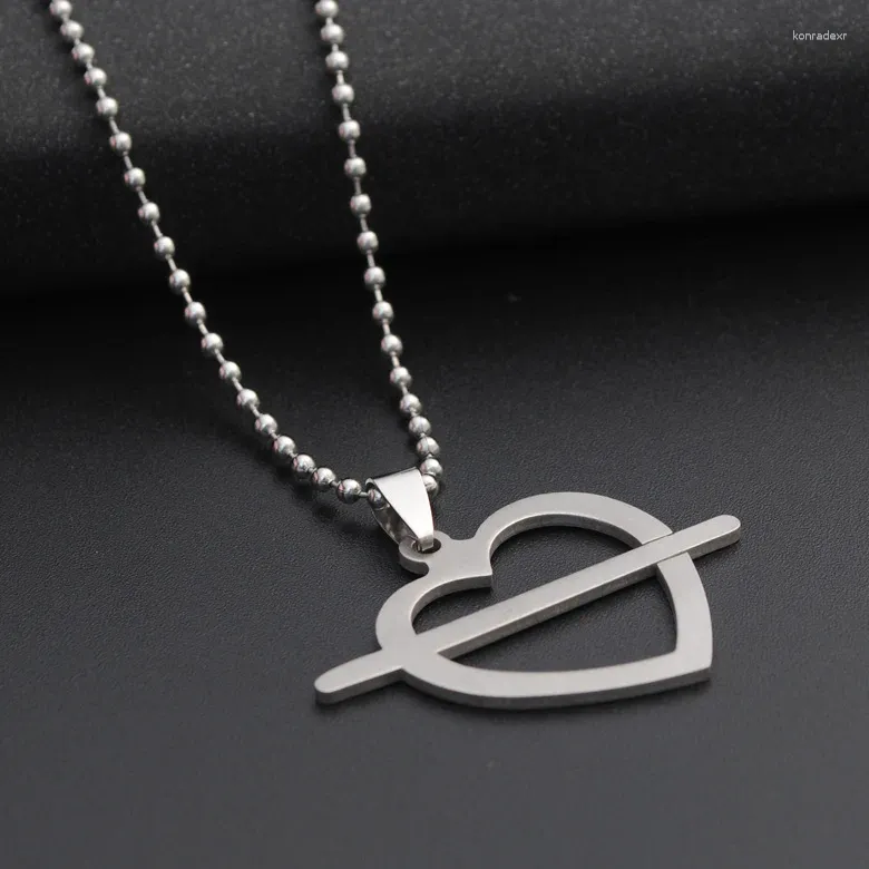 Hanger kettingen 30 roestvrij staal liefde op het eerste gezicht symbool hart pijl ketting vorm cupido holle vorm charme sieraden