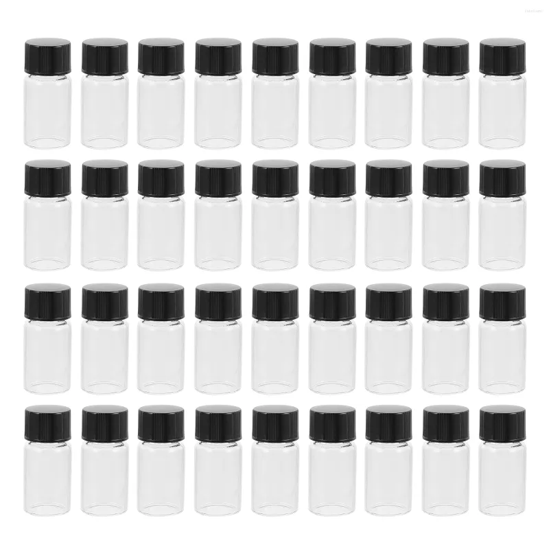 Bouteilles de stockage 100pcs échantillon de verre de réactif vide transparent pour magasin