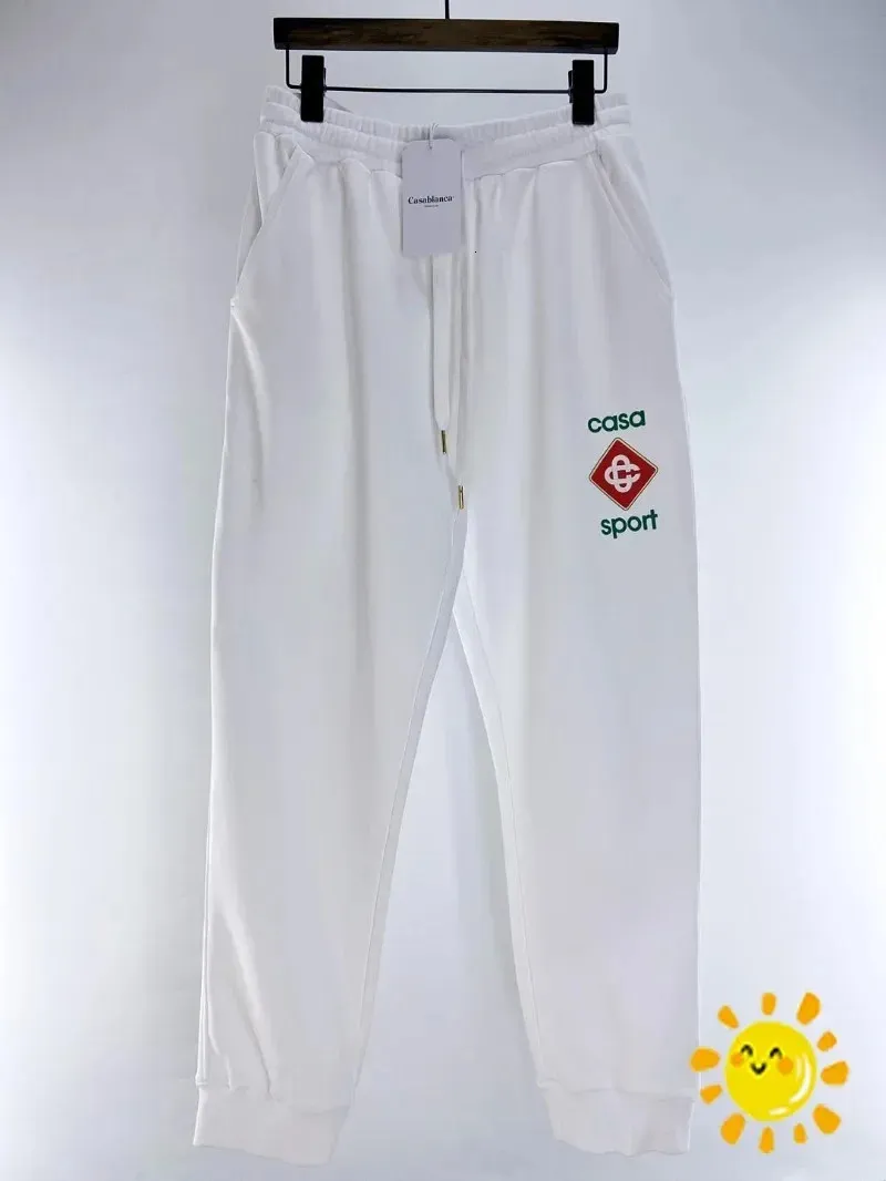 Pantalones para hombres Club de tenis Casablanca Pantalones deportivos Hombres Mujeres Jogger Pantalones con cordón con etiqueta Hip Hop 231110