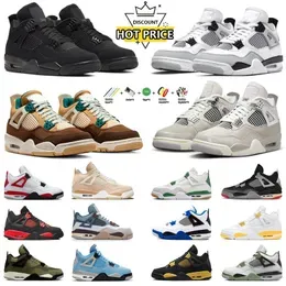 Jumpman 4 4s Basketball Shoes Military Black Cat Cacao Wow Frozen Moments OW Bred Vivid Sulfur Pine Green Red Thunder Canvas Pure Money Men Women trainers sneakers