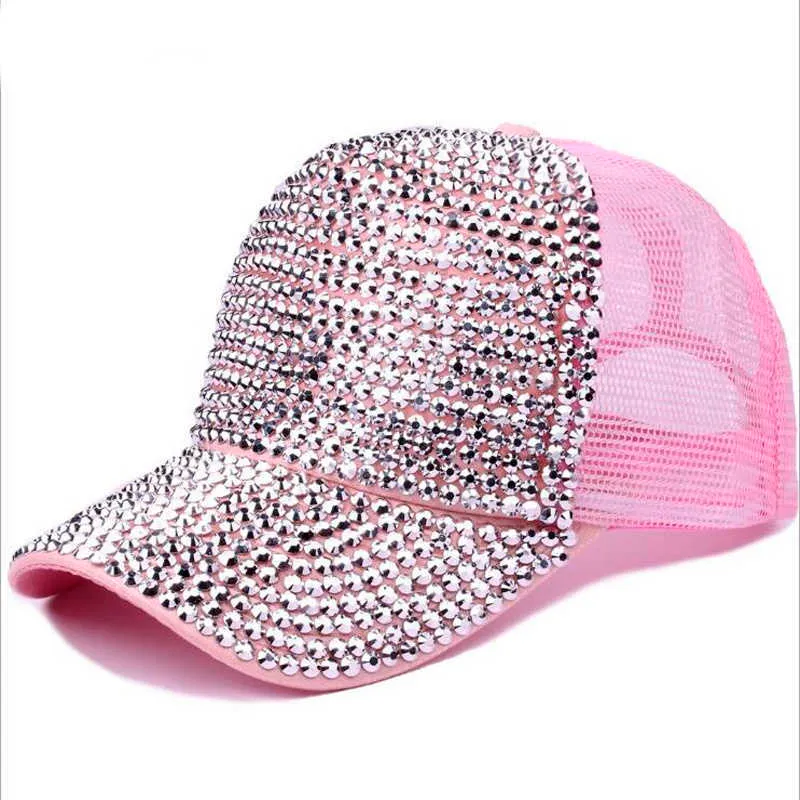 Ball Caps 2019 luksusowa cekinowa cekinowa rhinestone perłowa bawełniana bawełniana czapka baseballowa dla kobiet panie letnie kapelusz snapbk hip hop hats kapelusz kość p230412