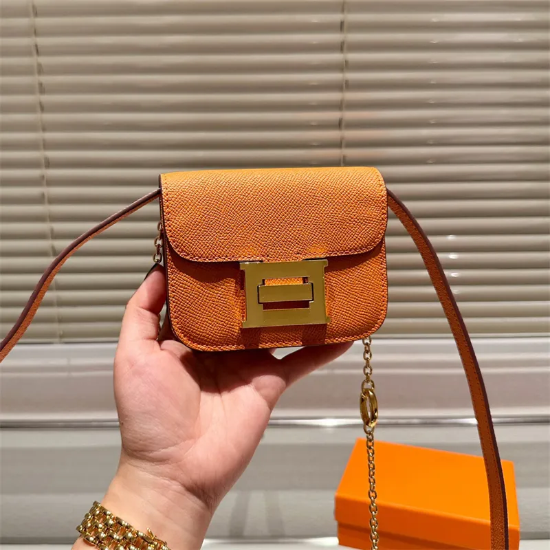 Ontwerper Mini Crossbody Bag voor vrouw Wallet Epsom Chain Schoudertassen Maat 12,5 cm Franse stijl Cowhide Mode Kruistas met doos