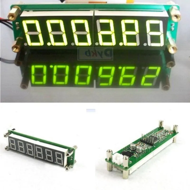 Freeshipping 01 MHz~65MHz RF 6 Digit Led Signal Frequency Counter Cymometer Tester meter YELLOW FOR ham radio Amplifier Nomdt