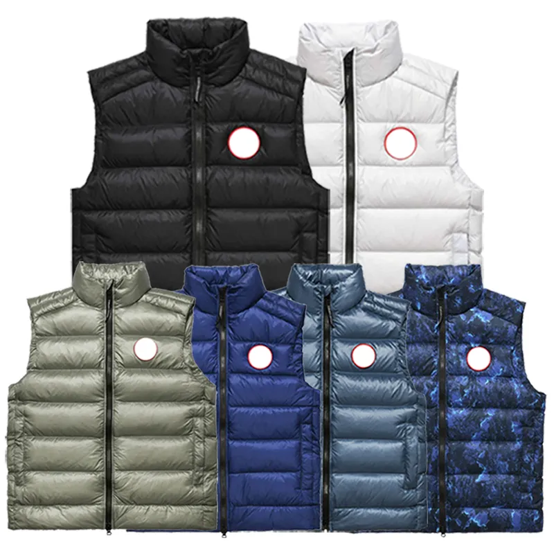 6 couleurs Vêtements de créateurs Top Quality Canada Crofton Mens Gilet Blanc Canard Down Veste Casual Body Warmer Femmes Gilet Ladys Gilets Highend Winter Body Warmers XS-XXL