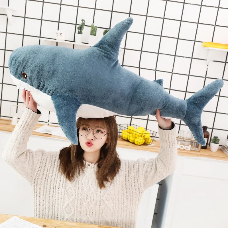 Cross Border Hot Selling Ah Woo Shark Doll Slaapkamer Sofa Decoratie Plush Toys Shark Pillow Holiday Gift Groothandel