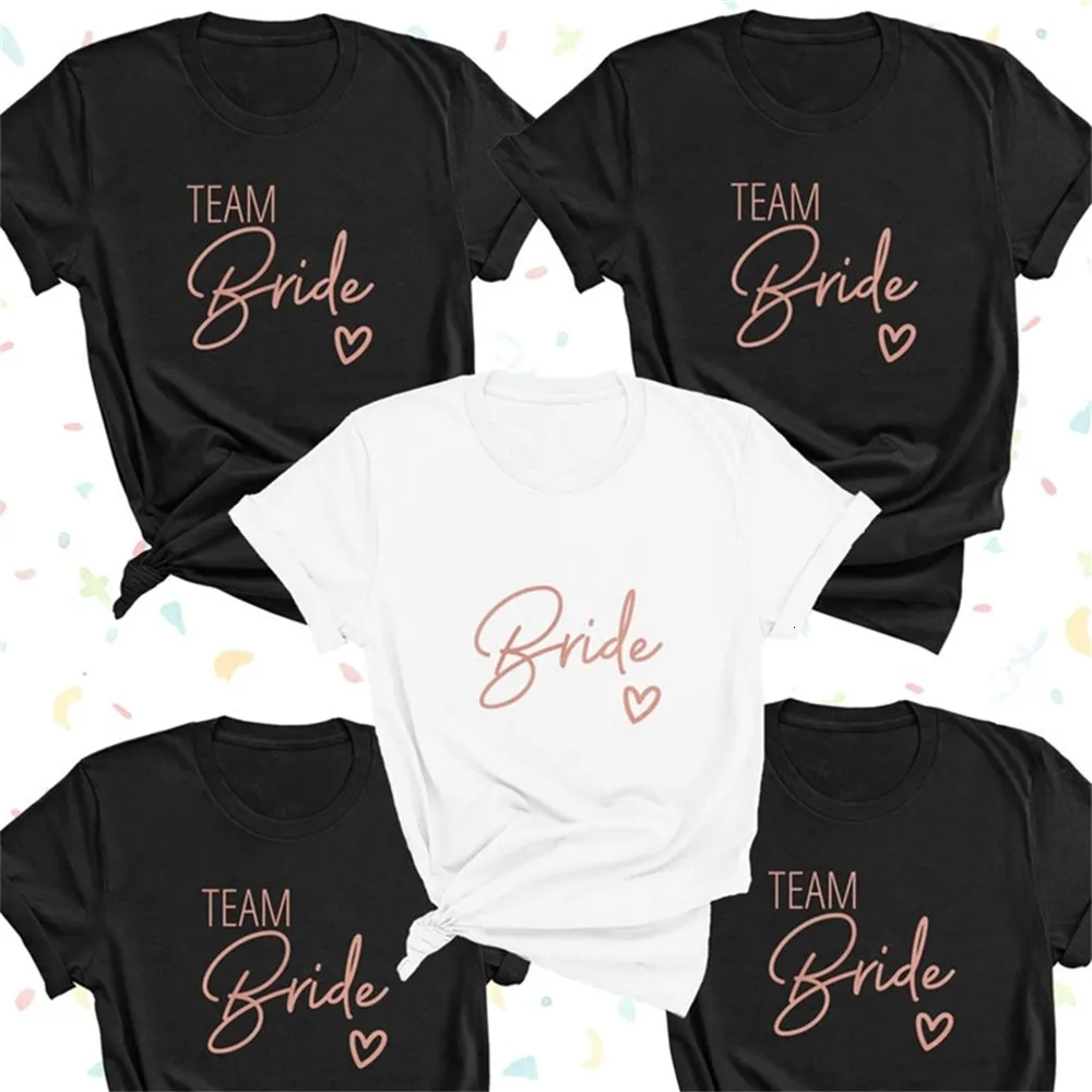 Dames t -shirt team bruid love heart t shirt esthetische squad squad t -shirt dames ulzzang trouwfeest tops 1SS8 230411