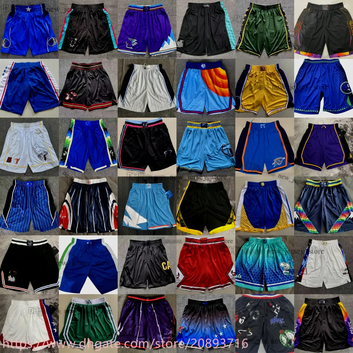 Tryckt 2023 NY CITY BASKABALL POCKT SHORTS TOPPALTA KVALITETER POCKETER PANTER VIT BLACK RED BLÅ PURPLE SPORT KORT MAN STORLEK XS-XXL