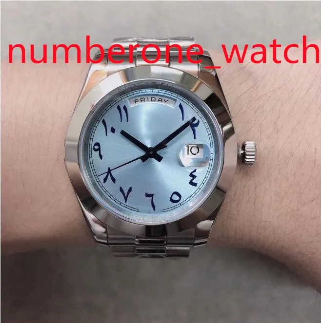 News Men Watches Baby Blue Dial New Automatic Mechanics 41MM Sapphire Glass Stainless mens watch