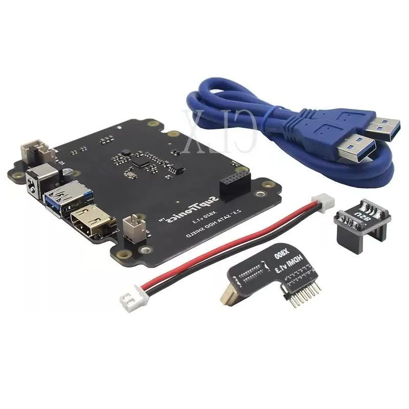 Raspberry Pi 3 modèle B SATA HDD SSD carte d'extension de stockage X820 USB 30 Compatible avec Pvvcc 25 pouces