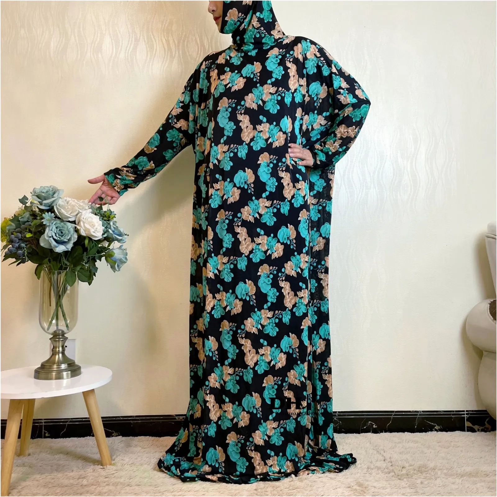 Abbigliamento etnico Eid Abaya Dubai Turchia Moda musulmana Abito Hijab Caftano Islam Abbigliamento Abiti africani per le donne Veste Costumi tradizionali 230411