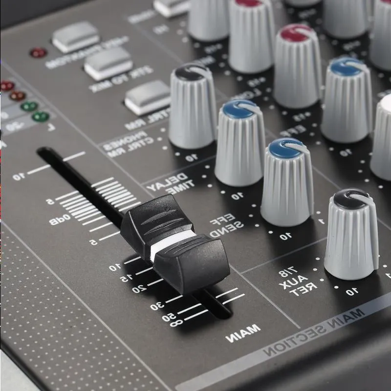 Mixer Stereo Professionale A 5 Canali Con Interfaccia Audio USB, Alimentazione Phantom 48V, Equalizzatore 3 Bande, Bluetooth 5.0 E Uscita Cuffie, Per DJ, Registrazione E Karaoke