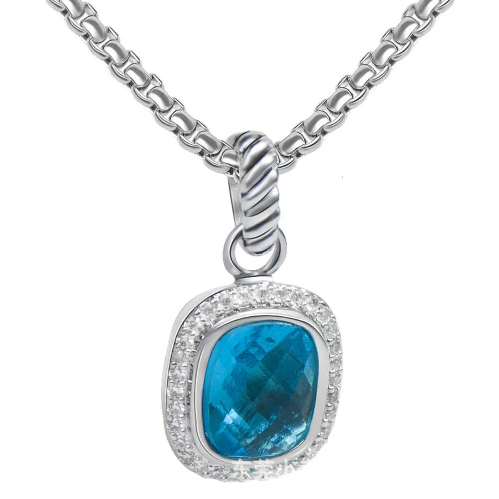 Classique DY collier bijoux haut de marque accessoires de mode 12x10MM câble bouton fil pendentif en acier inoxydable chaîne accessoire Fashion DY Jewelry Accessories