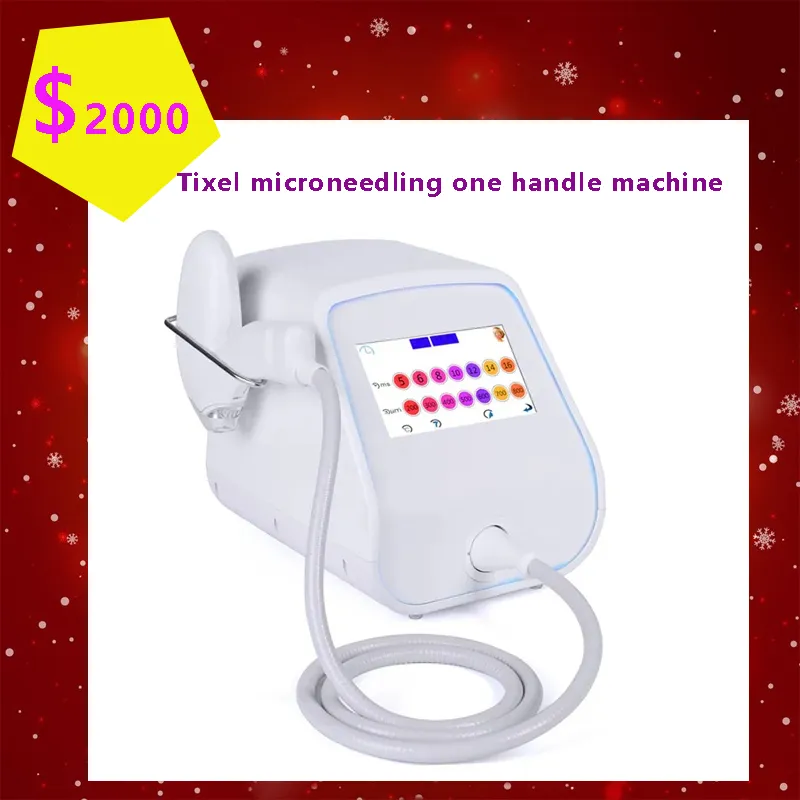 Machine de resurfaçage de la peau 8-en-1 RF Fractional Microneedling : Traitez les cicatrices d'acné, les ridules et les rides avec la technologie Pixel, Tixel ou Laser - Une seule poignée pour une commodité ultime !