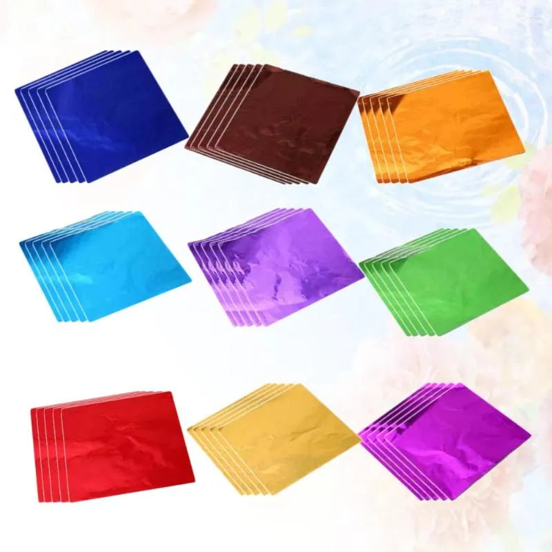 Baking Tools 900 Pcs Foil Chocolate Wrappers Gift Packaging Paper Aluminum Wrapping Shiny Side Food Handler Korea Type