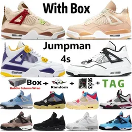 2022 Top Quality With Box Jumpman 4 OG 4s Mens Basketball Shoes Shimmer University Blue Guava Ice Noir Diy Sail Neon Cool Grey Men Sport Women Sneakers Trainers Size 13