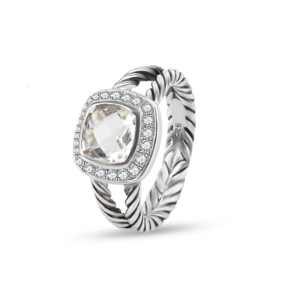 Klasyczny pierścień DY Pierścień Designer Top Fashion Akcesoria Podobne gorące pierścionki sprzedażowe 7 mm kabel drobny pierścień biżuteria