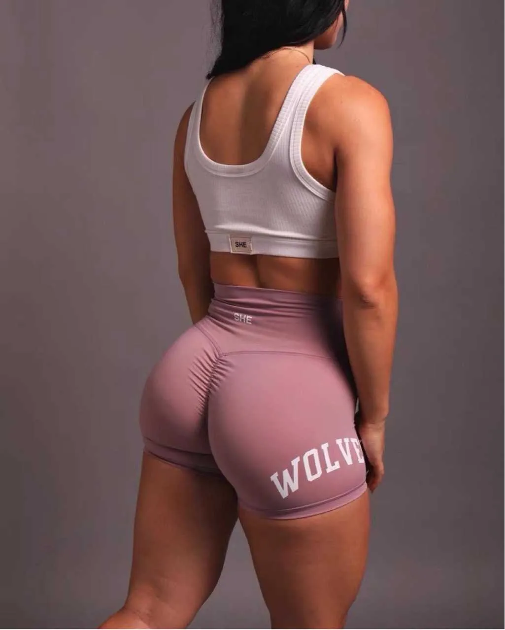 Darcsport Wolf Head High Waist Honey Peach Hips Fitness Sports Shorts  Womens Summer Nude Tight Yoga Hot Pants From 6,04 €