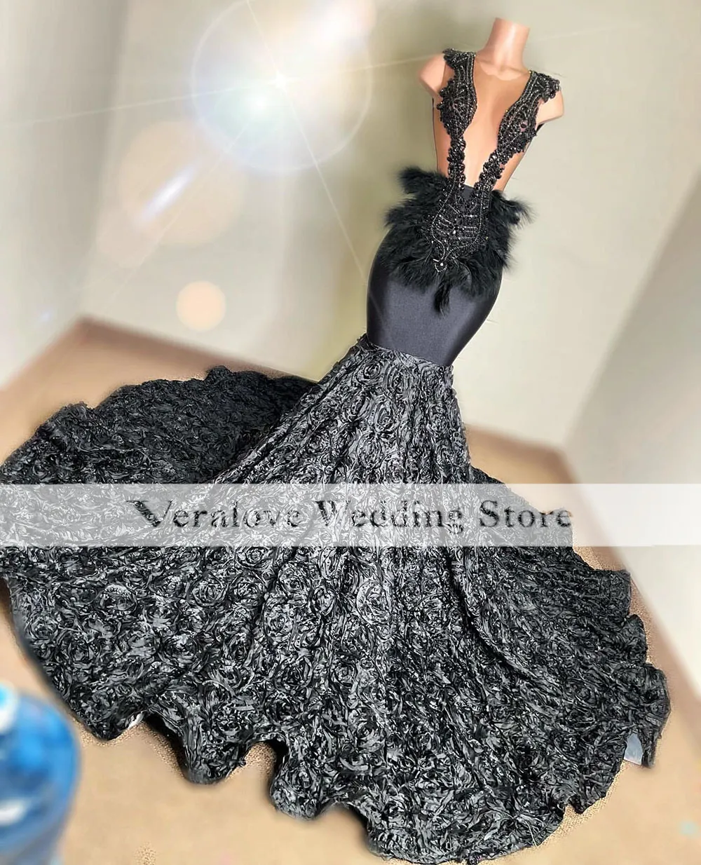 Robes de soirée africaines pour femmes perles Rose fleurs Aso Ebi robes de bal 2023 occasion africaine réception robe de soirée