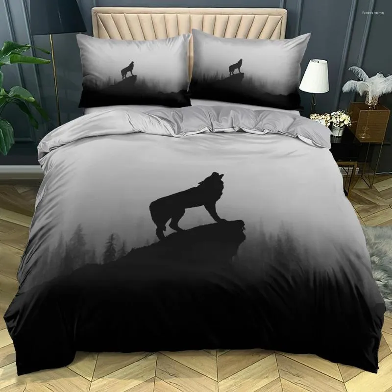 Set Di Biancheria Da Letto 3D Custodia Piumone Con Animali Su