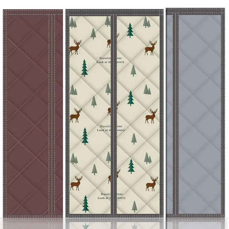 Sheer Curtains Winter Warm Door Curtain Magnetic Heat Insulation Warmth Windproof Partition Sound Free Of Perforation 230412