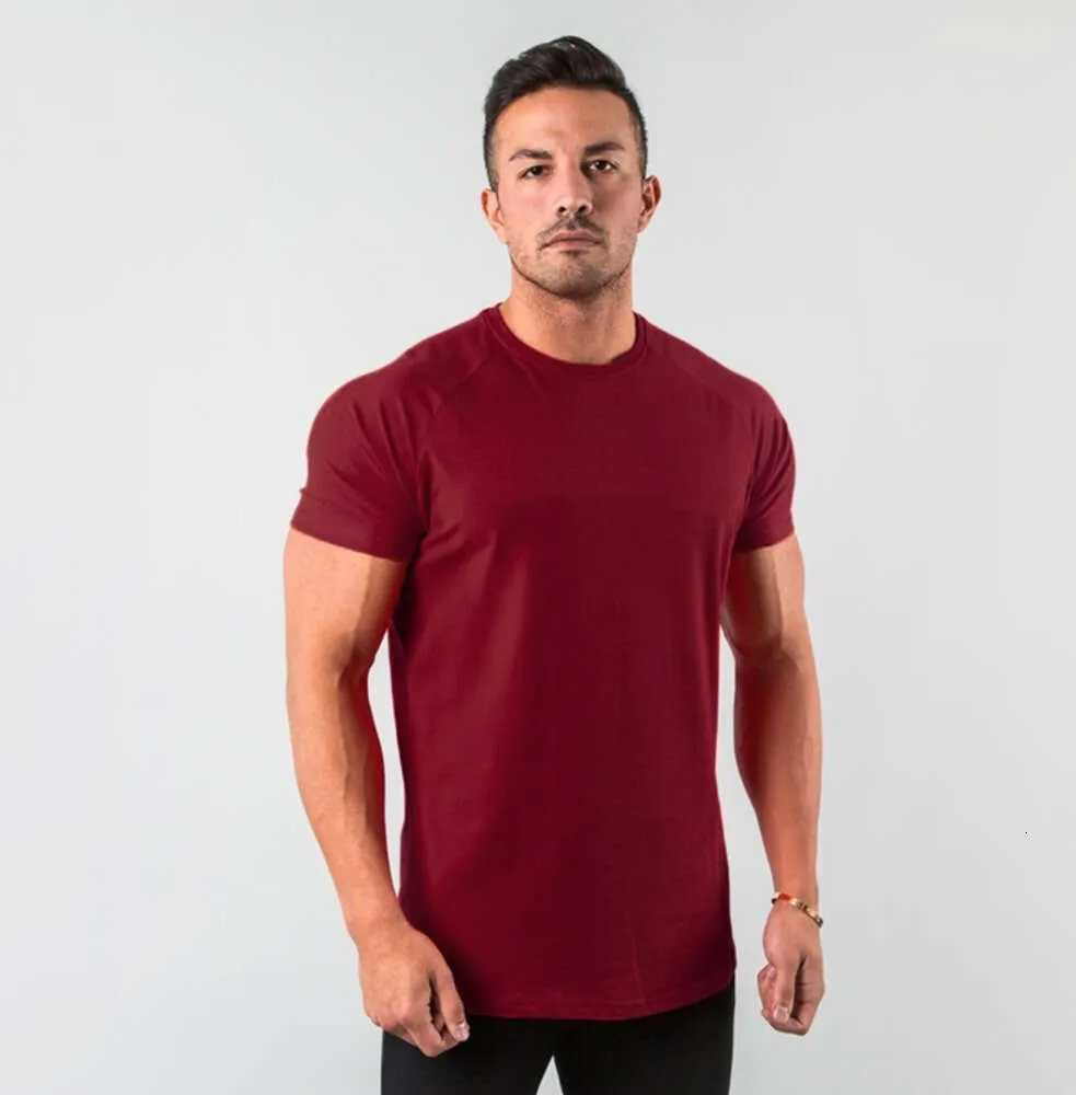 Sommer Plain Tops Tees Fitness Herren T Shirt Kurzarm Muscle Jogger Bodybuilding T-shirt Männliche Fitness-Studio Kleidung Schlank mode JL42