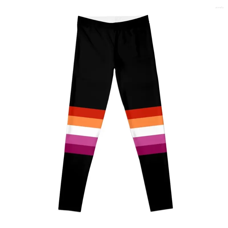 Aktywne spodnie lesbijskie flaga dumy poziome Paski Leggsy Kobiety sportowe buty