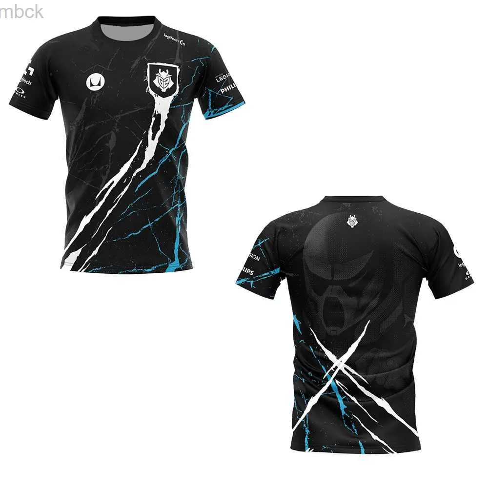 Men s T Shirts 2023 New G2 Esports Game Team Uniform Men s Street Casual Round Neck Short Sleeve Fans Sportswear Man Jersey T shirt Top Tee 3M412