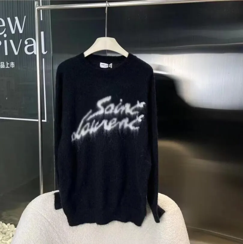 Trui Sale Saint Laurent Trui Dames Women's Mohair Sweater Coat - Main Image