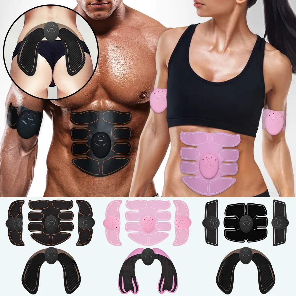 Autres articles de massage Batterie / recharge ceinture abdominale électrique EMS Stimulation musculaire Buttocks Hip Fitness Body Body Body Sinmming Abs Trainer 230412