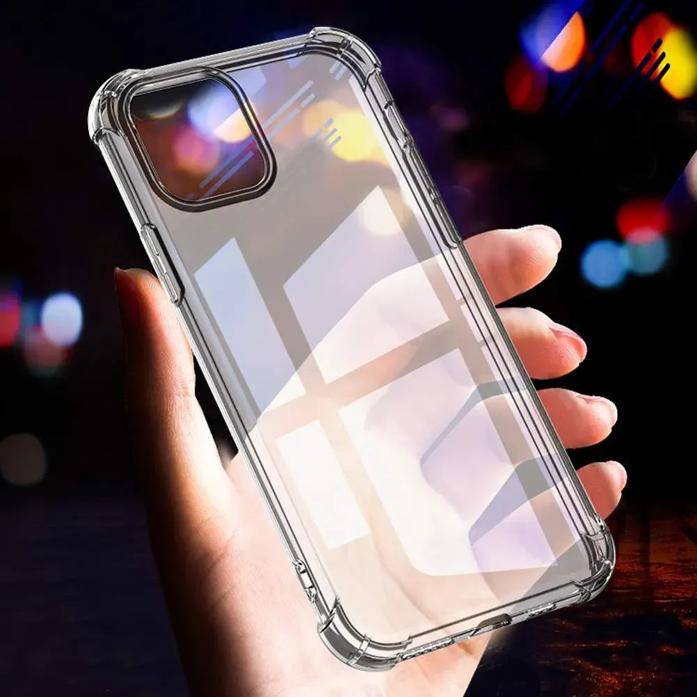 Super Anti-knock Soft Cases TPU Transparent Clear Phone Case Protect Cover Shockproof For iPhone 13 12 Mini 11 pro max X XS note10 mate 30 Pro