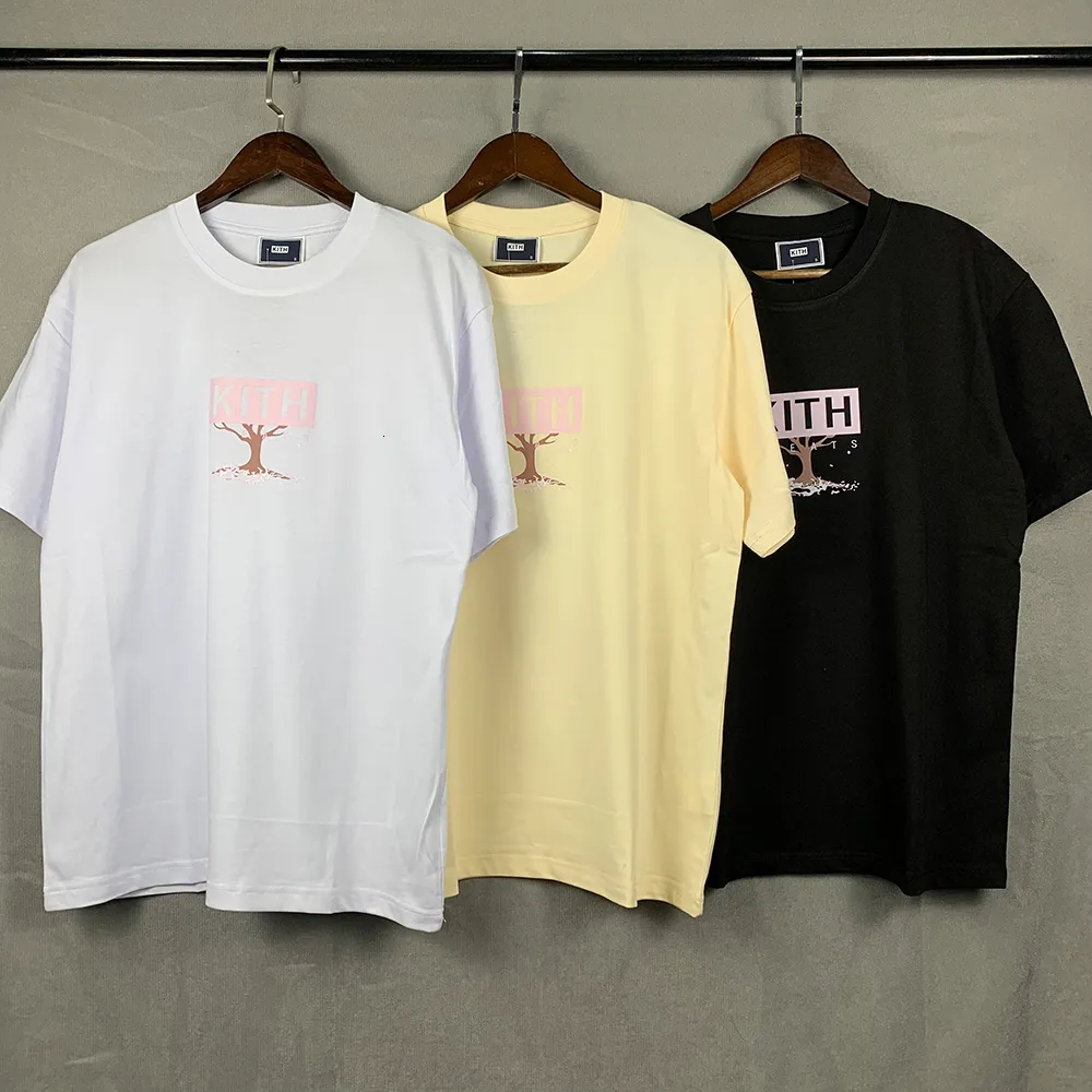 Mens Tshirts Op Quality Kith Reats Box Fahion Men 1 1 Kih Okyo Limited Cherry Ree Women Oversize Ops Summer Style 230411